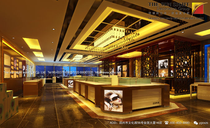 吉林白城大安光明眼鏡店裝飾設(shè)計效果圖
