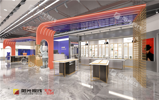 河北邢臺眼鏡店工業(yè)風設(shè)計效果圖