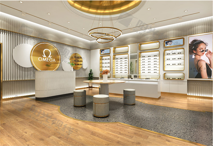 商場眼鏡店OMEGA店裝修設計案例